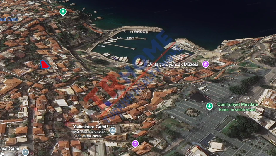 Antalya,Tarihi Kaleiçinde Arsa(302m²), Yatırım Fırsatı